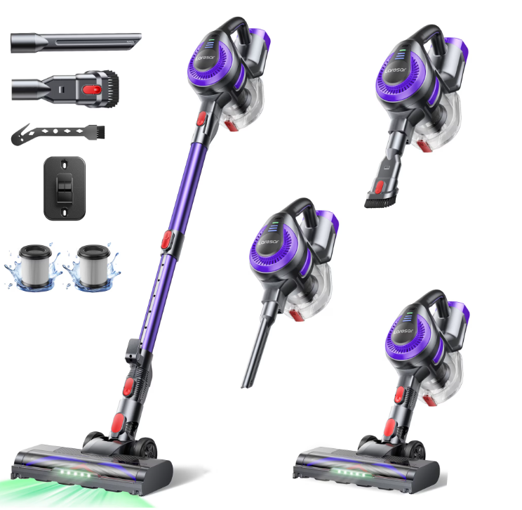 Laresar Vacuum Cleaner for Home, Cordless Vacuum Cleaner, Carpet Cleaner, 45KPA, 2200mAh, Hard Floors, Pet Hair