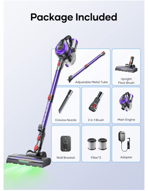 Laresar V10 Lite Cordless Stick Vacuum Cleaner for Home, Pet Hair, Carpet, Hard Floor